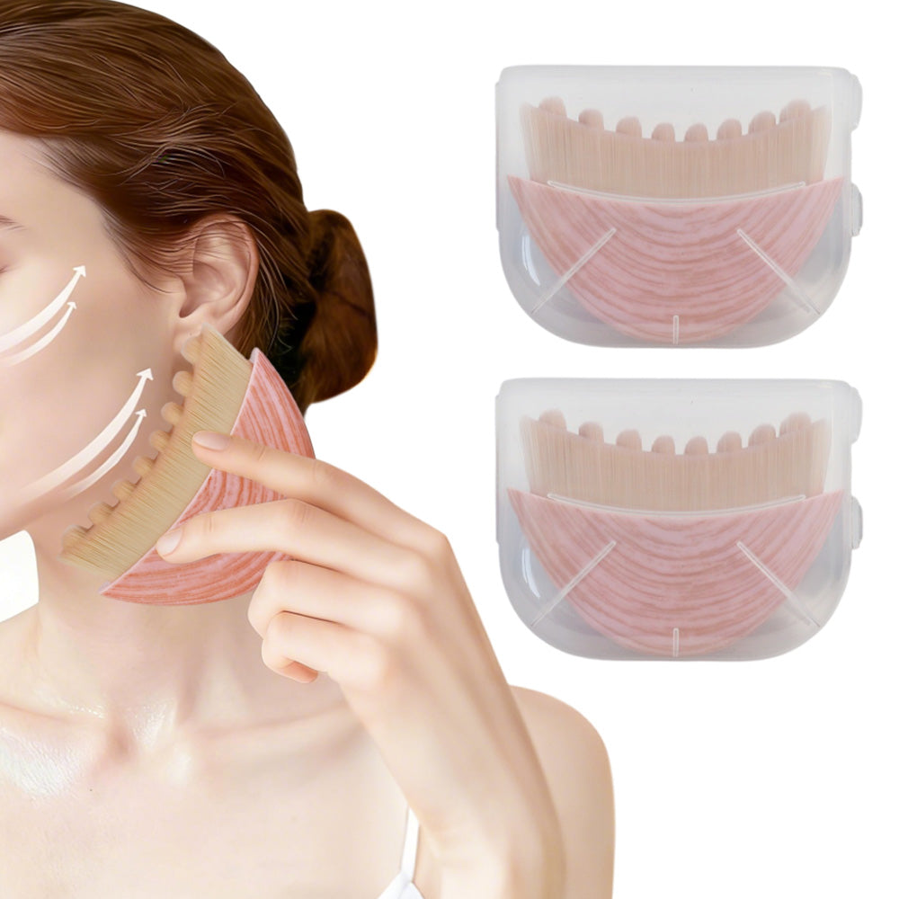 2 Pack Lymphatic Contour Face Brush Set