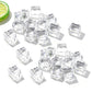 25 Pack Clear Simulated Ice Cubes for Drink Reusable Ice Cubes for Decor Home Bar Parties