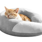 C-Shape Calming Pet Pillow Anxiety Relief Pet Sleeping Cushion for Cats & Small Dogs