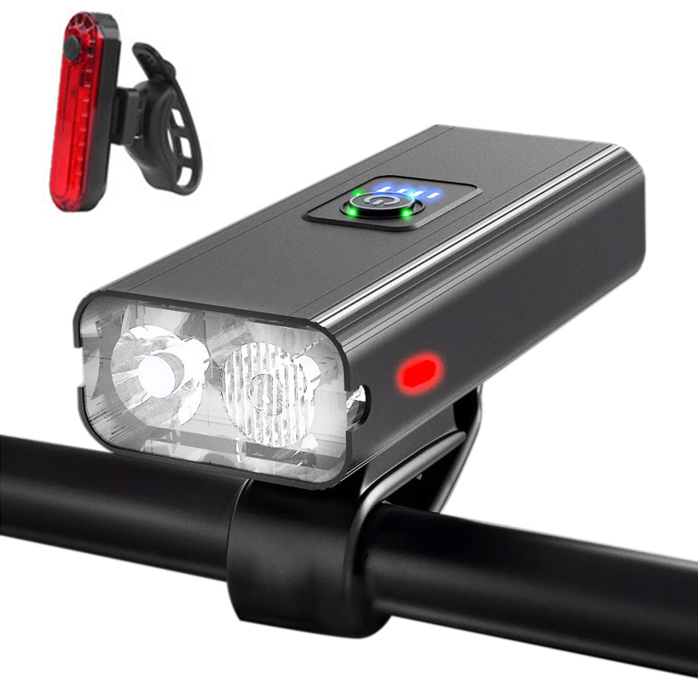 Bike Light Set Rechargeable Water Resistant LED Bicycle Head and Tail Lights