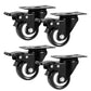4 Pack 2 Inch Swivel Caster Wheels with Brakes for Cart Workbench and Shelf