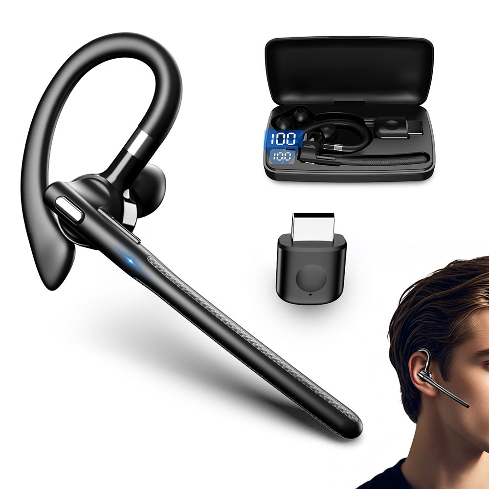 Bluetooth Headset Wireless Ear Hook Driving Earpieces Office Earphone with Mic