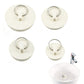 4 Universal Plastic Sink Stoppers with Metal Pull Rings for Basins and Bathtubs