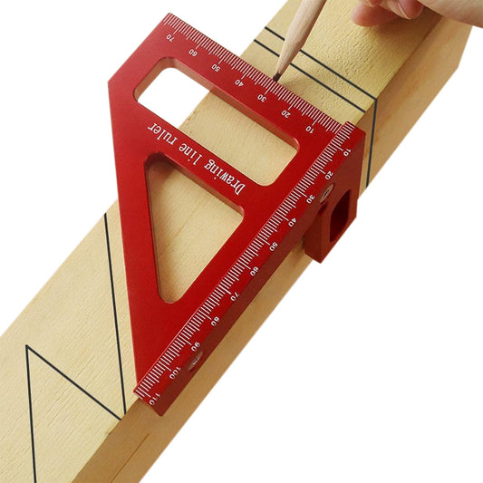 45/90 Degree Multi-Angle Measuring Drawing Line Aluminum Alloy Ruler