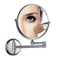 Extendable Wall-Mounted Makeup Mirror 3X Magnifier Double-Sided Bathroom Mirror
