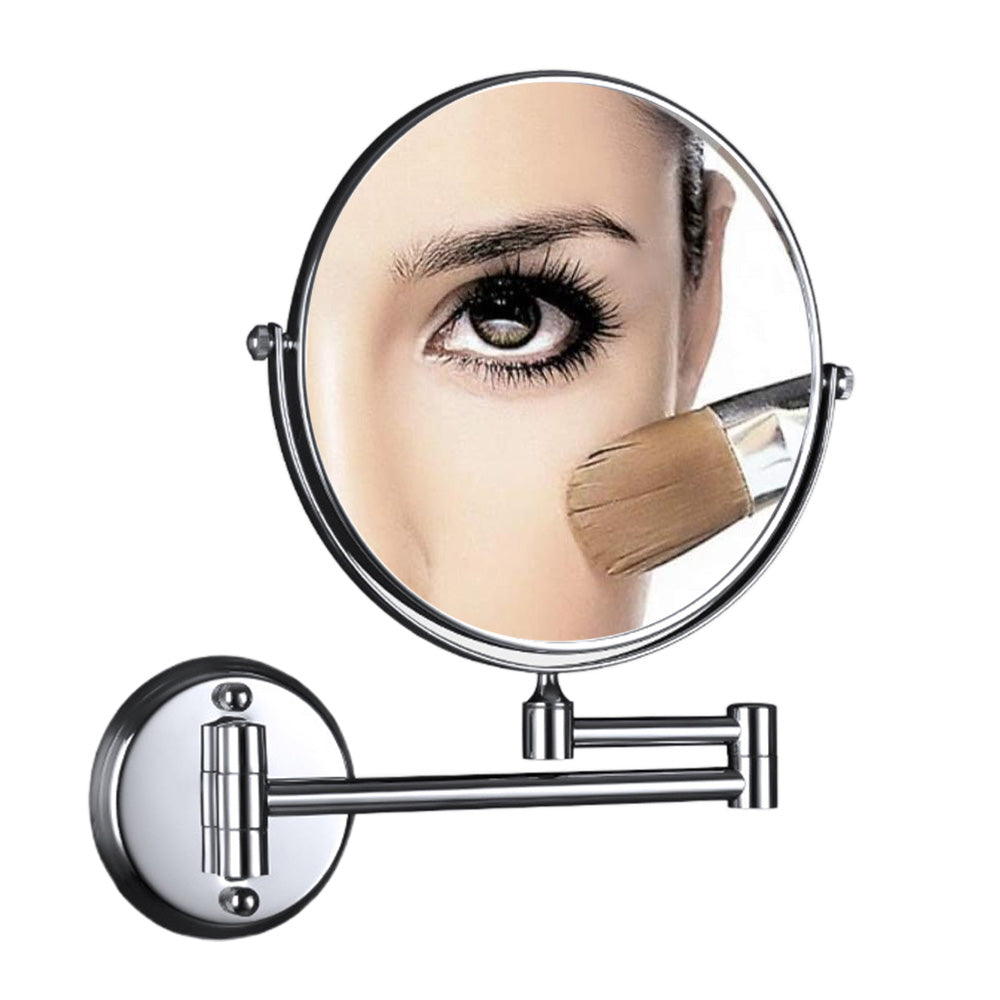 Extendable Wall-Mounted Makeup Mirror 3X Magnifier Double-Sided Bathroom Mirror