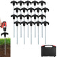 20PCS Galvanized Steel Camping Tent Pegs In Ground Stakes For Camping Hiking