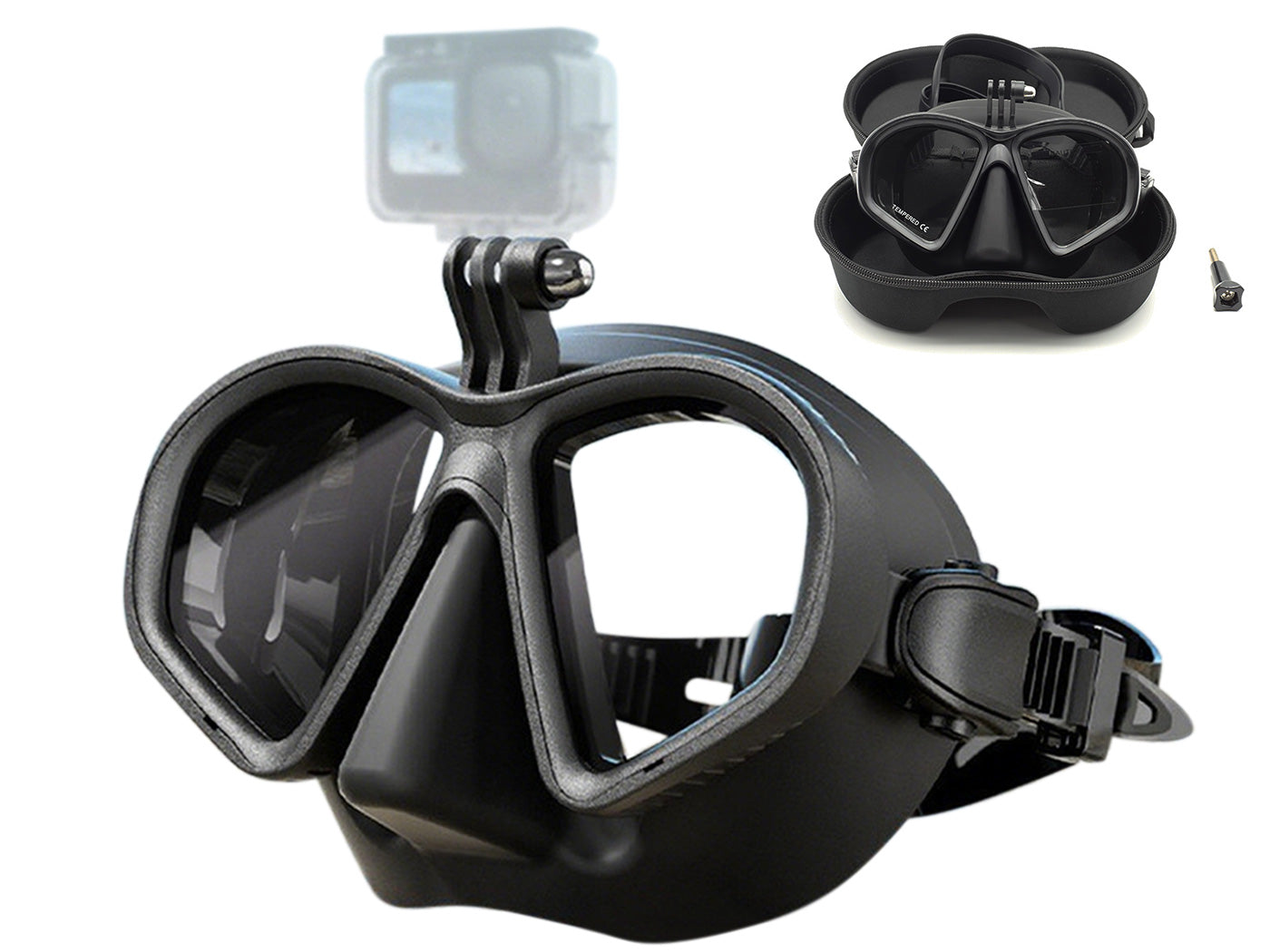 Swimming Goggles Diving Snorkeling Dive Glasses with GoPro Bracket