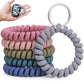 6Pcs Stretch Wrist Coil Keychains for Keys Cards and ID Badges