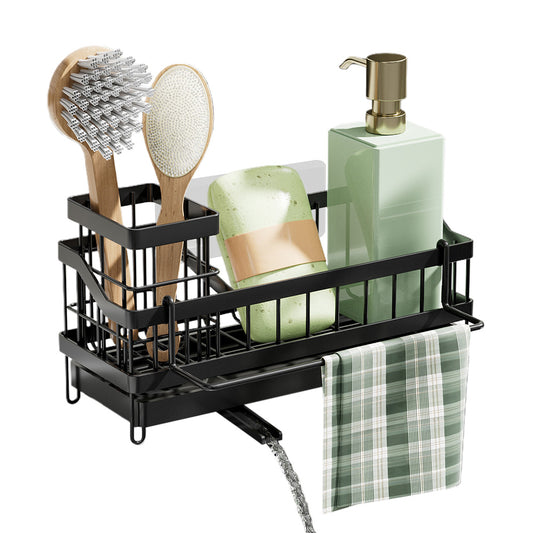 Wall Mount Sponge Holder Rotating Drain Rack for Brushes Cleaning Tools