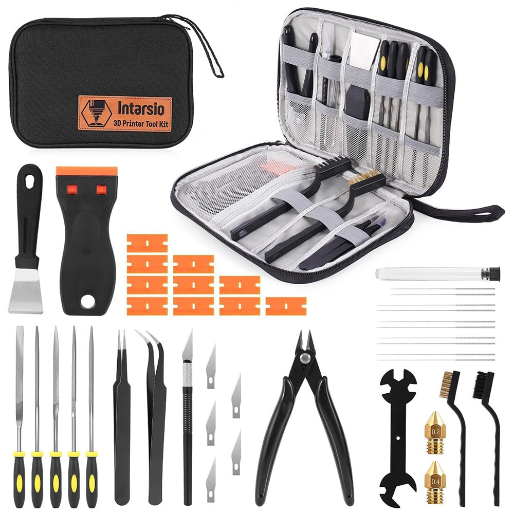 43-Piece Professional 3D Printer Tool Kit for Maintenance and Model Finishing