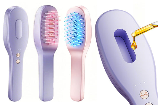 Scalp Massage Comb with Red and Blue Light