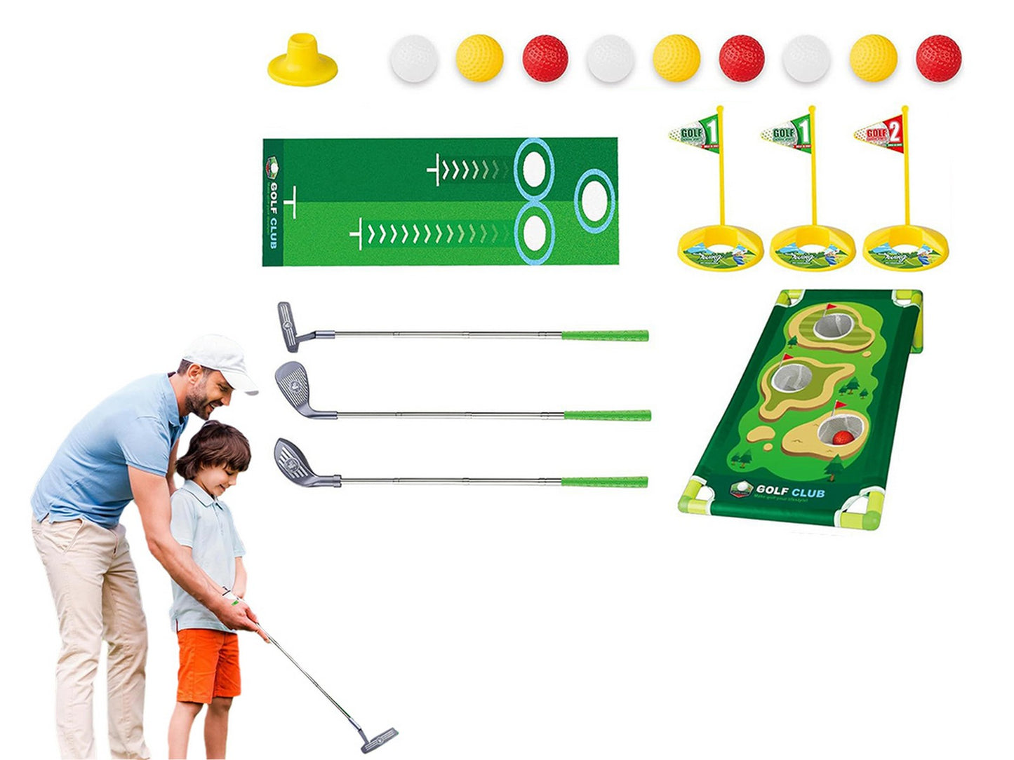 Kids Golf Clubs Set Retractable Golf Target Golf Set For Kids