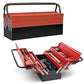 3 Tier Metal Tool Box with Handle Lock Hole Portable Tool Organizer for Home