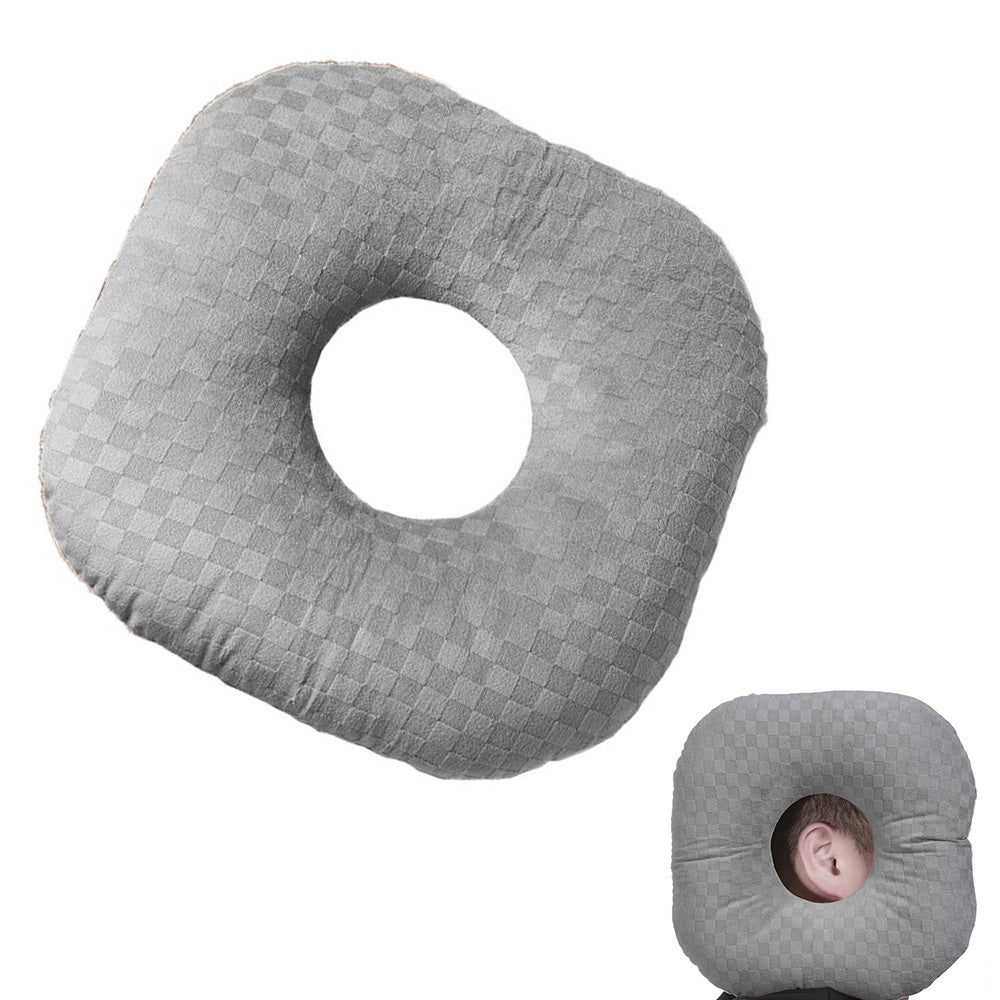 Ear Piercing Pillow with Hole for Side Sleepers Comfortable Travel Home Use