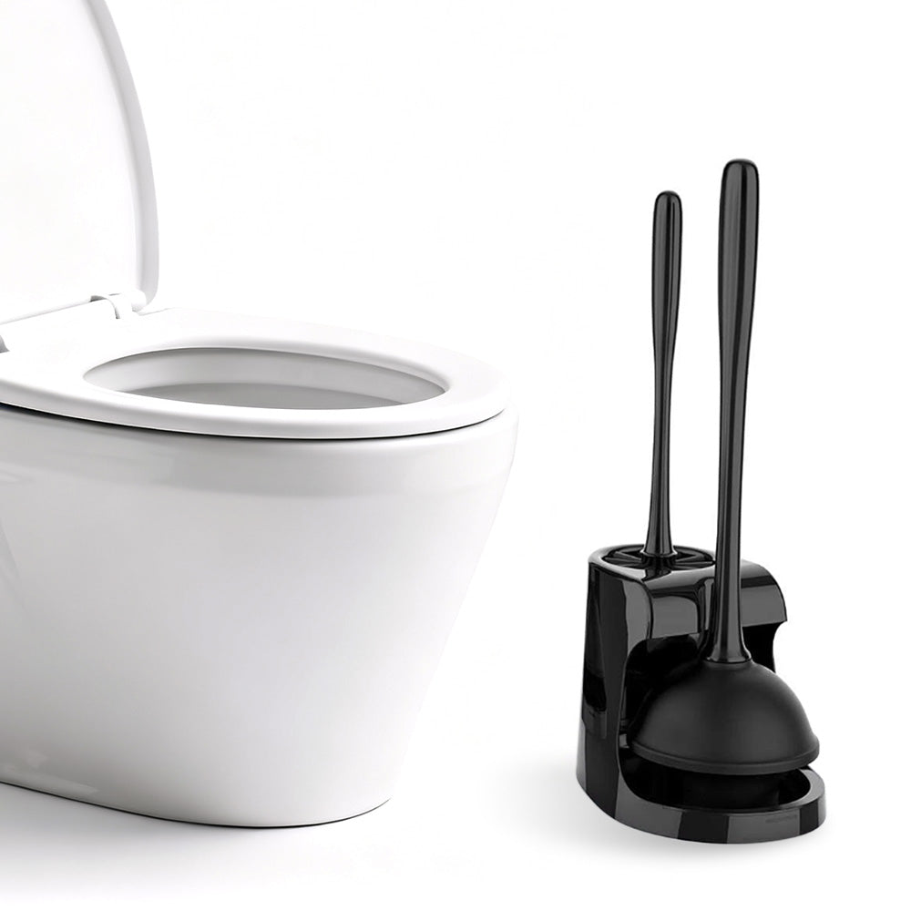2 in 1 Toilet Plunger and Brush Set Extended Handle Plunger Bathroom Accessories