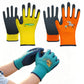 3 Pairs Gardening Gloves Rubber Coated Work Gloves for Boys Girls