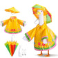 58 cm Raincoat Set for Garden Goose Statue with Rain Hat and Umbrella