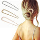 3Pc U-Shaped Double Prong Hair Pins Metal Hair Forks for Women Updos and Buns