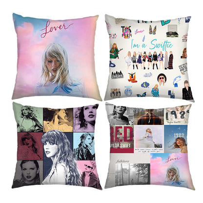 4Pcs Taylor Inspired Printing Cushion Covers Throw Pillow Covers