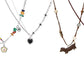 4pcs Women's Pendant Necklace Trendy Hoodie Sweater Chain