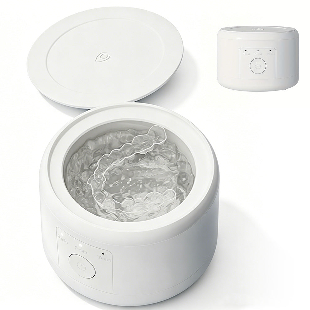 Retainer Cleaner Machine for Night Guards, Aligners, and Jewelry with 180ML Capacity
