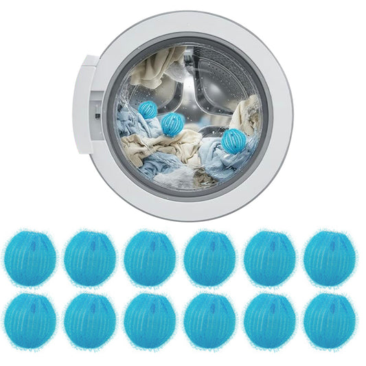 12 Pack Pet Hair Catcher Balls for Washing Machine and Dryer Reusable Laundry Lint Collector