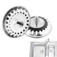 2 Pack Kitchen Sink Strainer Drain Stopper Baskets with Rubber Seals