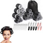 Self Grip Hair Rollers with Clips Set of 24