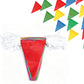 Colorful Triangle Pennant Banner Flags Set for Weddings Ceremonies Parties and Festivals