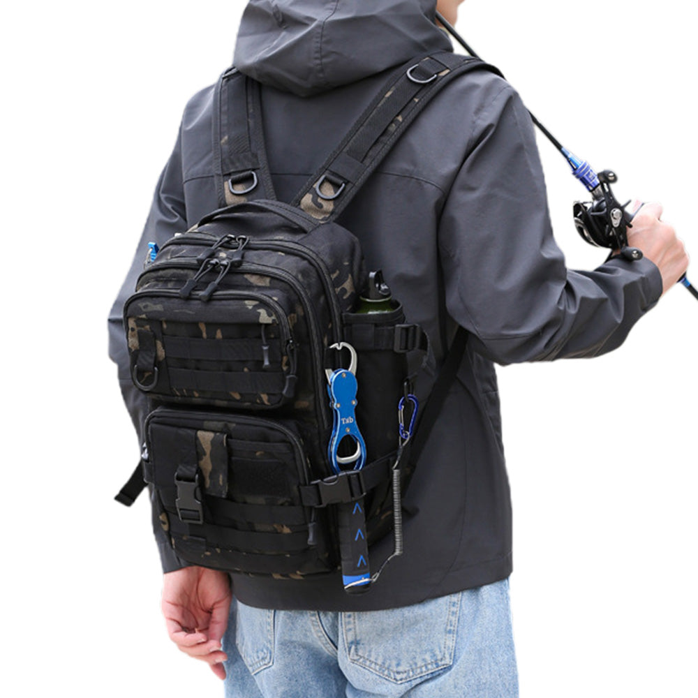 Tactical Backpack Outdoor Fishing Bag with Camouflage
