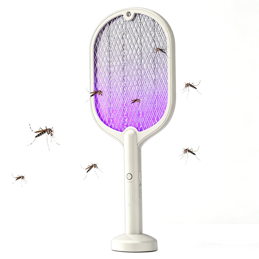 Smart Electric Fly Swatter 2 in 1 UV Light Mosquito Trap 3 Layer Grid USB Charging