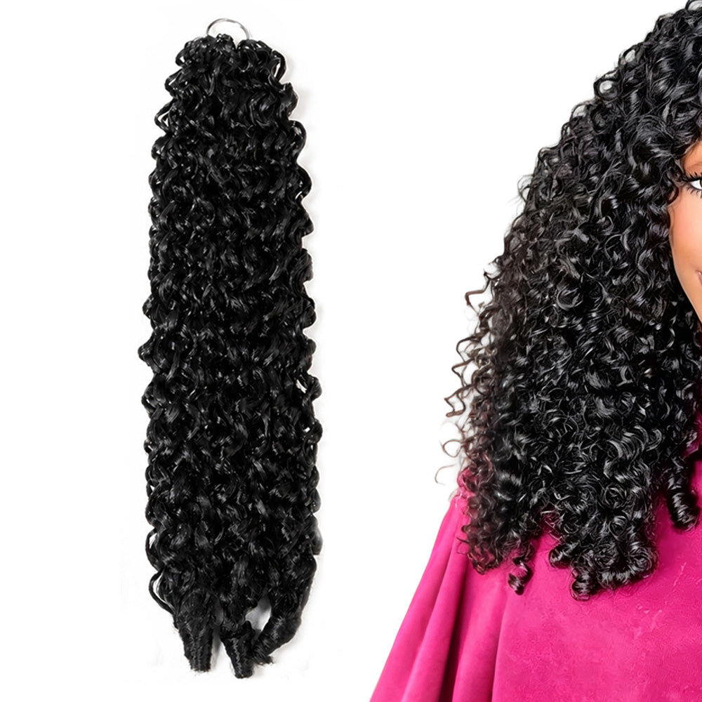 Deep Wave Synthetic Feather Hair Extensions for Braids-Style 1