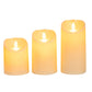 3 Piece Flameless Candles with Dancing Flame for Home Party