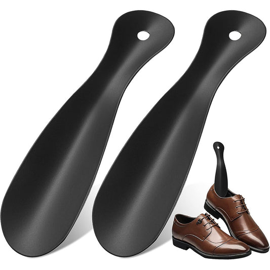 2Pcs 19cm Stainless Steel Shoe Horn No Bend Unisex
