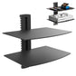 Adjustable Two-Tier Tempered Glass Floating TV Media Shelf