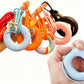 Silicone Grip Strength Ring Hand Exerciser Stress Relief Keychain