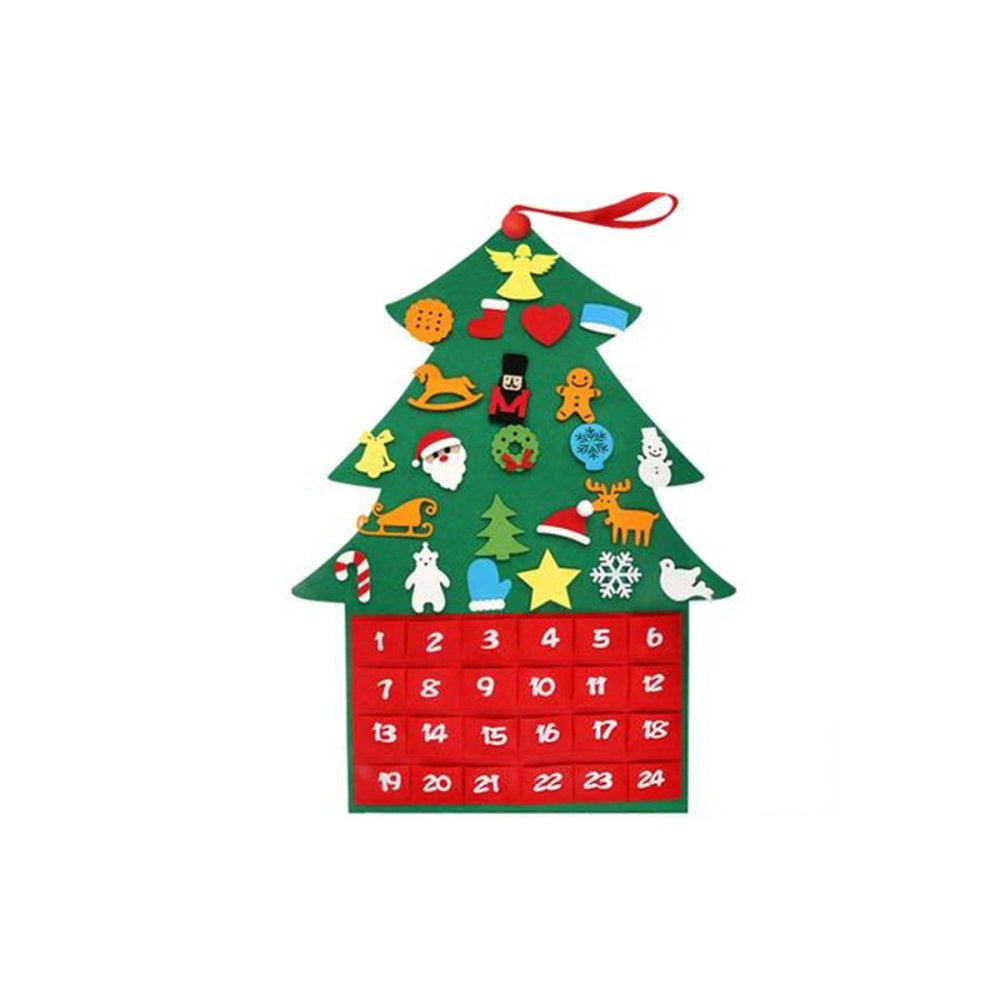DIY Felt Christmas Tree Calendar Xmas Decoration