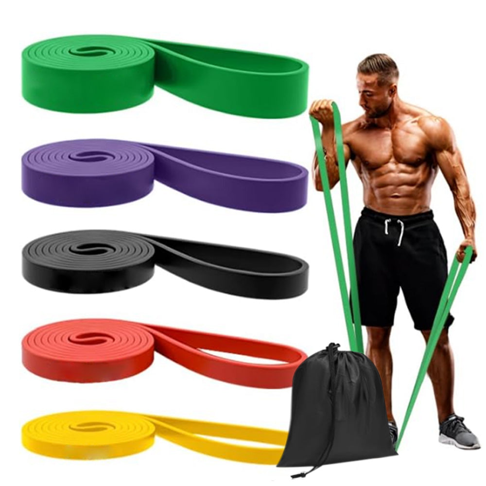 Resistance Bands Set-5 Resistance Levels Fitness Exercise Bands Pull Up Assistance Straps for Working Out Body Stretching