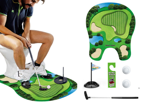 Toilet Golf Game Toilet Golf Toys Set Bathroom Practice Mini Golf in Restroom