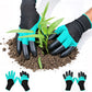 2 Pairs Waterproof Gardening Gloves with ABS Claws for Digging