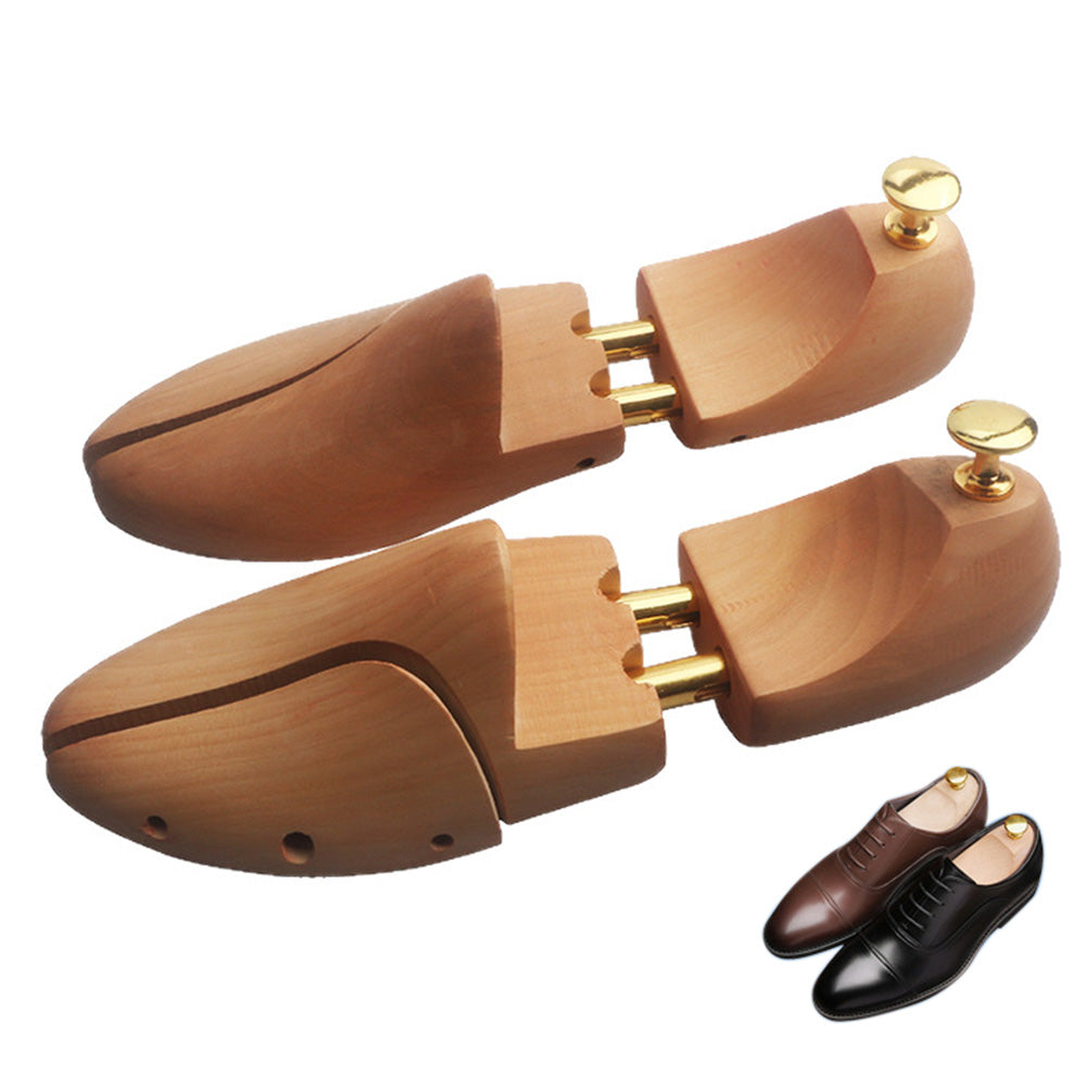 Adjustable Engineered Wood Shoe Tree Stretcher with Crease Resistant Design