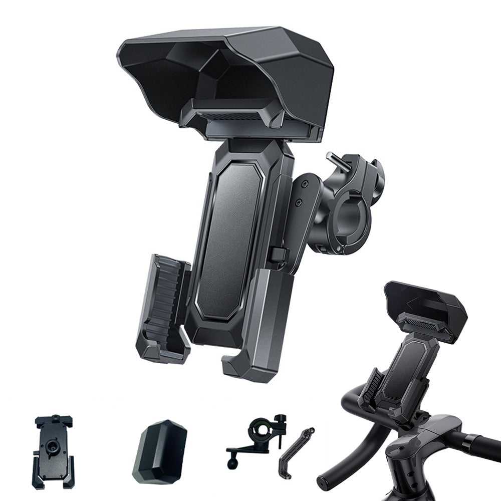 Bike Phone Holder with Detachable Sun Rain Cover for Motorcycle Bicycle