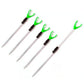 Five Piece Telescopic Aluminum Fishing Rod Holder Set