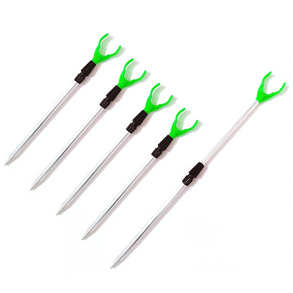 Five Piece Telescopic Aluminum Fishing Rod Holder Set