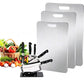 Dual Sided Stainless Steel Cutting Board with Hanging Hole for Home Restaurant