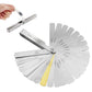 32 Blade Stainless Steel Feeler Gauge Dual Marked Metric Gap Measuring Tool