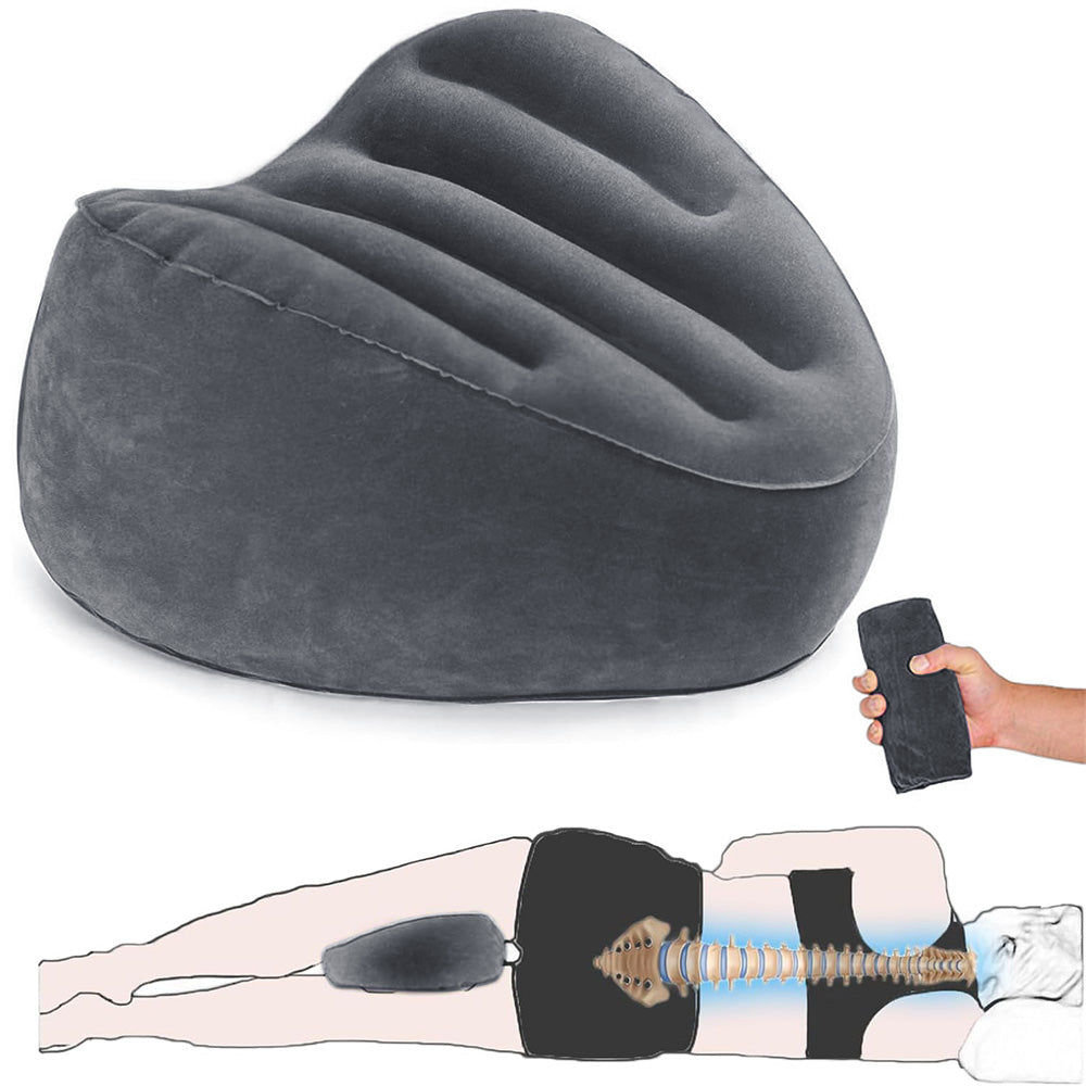 Inflatable Travel Leg Pillow for Side Sleeping Portable Knee Rest Cushion