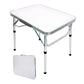 60x45cm Foldable Aluminum Camping Table with Adjustable Height and Handle