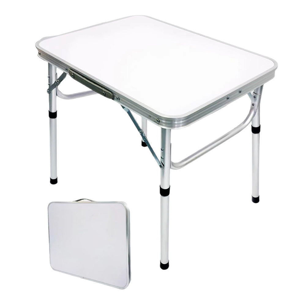 60x45cm Foldable Aluminum Camping Table with Adjustable Height and Handle
